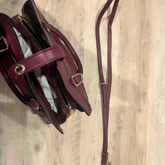 Coach Maroon Leather satchel bag - Picture 6 of 10